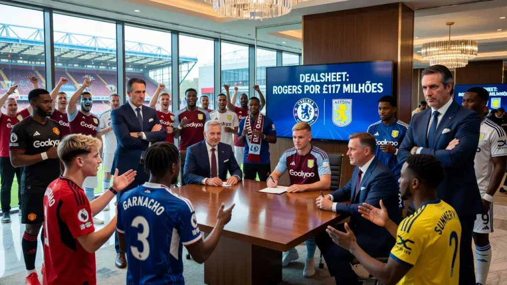 DealSheet: Rogers por £117 milhões agita mercado e Villa mira estrelas do Chelsea