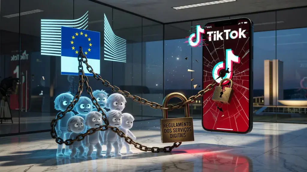 A Comissão Europeia acusou a plataforma chinesa de partilha de pequenos vídeos TikTok de não garantir um nível adequado de privacidade, segurança e proteção nas contas de menores, numa possível violação do Regulamento dos Serviços Digitais.
